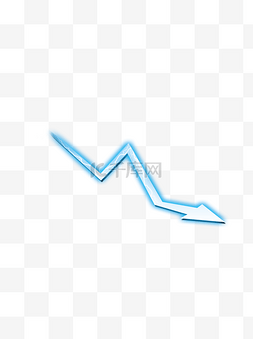 科技箭头光效图片_蓝色光效科技箭头可商用元素