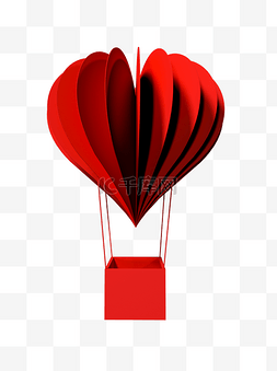 气球爱心气球图片_七夕情人节爱心气球C4D模型可商用