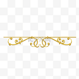 金色花纹分割线装饰