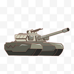 坦克插画图片_卡通棕色坦克插画