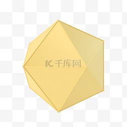结构工程师图标图片_金色的多面体几何