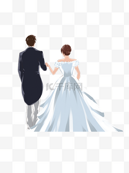 穿礼服的图片_结婚穿婚纱礼服的新娘和新郎