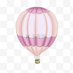 漂亮的热气球图片_紫色的热气球手绘插画