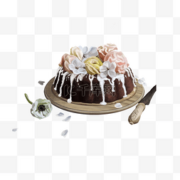 蛋糕装饰小清新图片_手绘可口美味蛋糕设计