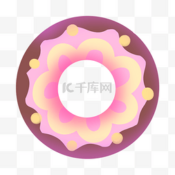 美味的甜甜圈插画