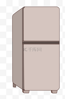 双门冰箱图片_家具电器冰箱插画