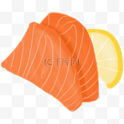 新鲜水鱼图片_三文鱼营养卡通装饰