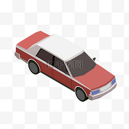 红色小轿车图片_2.5D高档的小轿车
