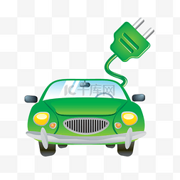 绿色充电汽车 