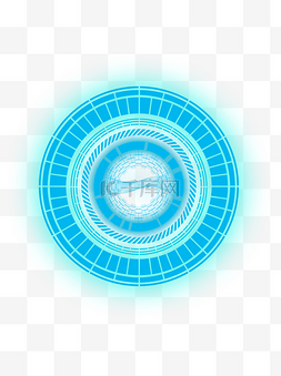 圆蓝图片_蓝色光效科技底纹可商用元素