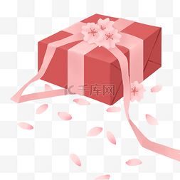 粉色包装礼盒图片_美妆节购物礼盒花瓣