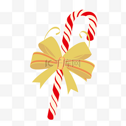 可爱糖果图片_圣诞节卡通扁平古典红色糖果棒元