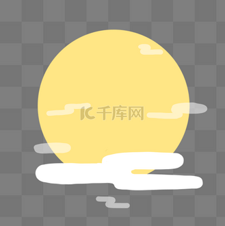 中秋气氛吊牌图片素材_中秋圆月月亮