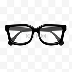 近视度数图片_黑色眼镜免抠素材