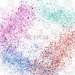 喷溅彩色粉末图片_漂浮素材创意彩粉喷溅