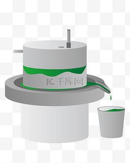 手绘线稿矢量卡通图片_矢量卡通免扣磨盘