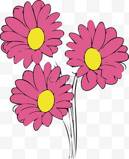 矢量图插画单的花朵花丛设计材料