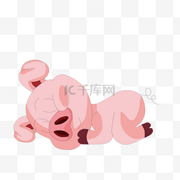 可爱小猪矢量图片_世界睡眠日卡通手绘小动物可爱风