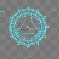 图案不规则圆形图片_蓝色圆形图案科技元素