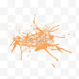 油漆喷溅免抠素材图片_橙色墨迹