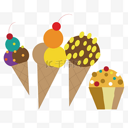 雪糕冰淇淋造型元素