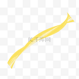 黄色半透明飘逸丝带