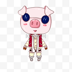 创意猪年吉祥图片_2019猪年手绘创意卡通可爱猪形象
