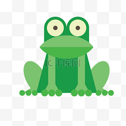 可爱青蛙矢量图片_矢量青蛙小动物插画PNG