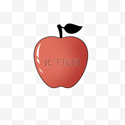 水果类装饰图案通红苹果