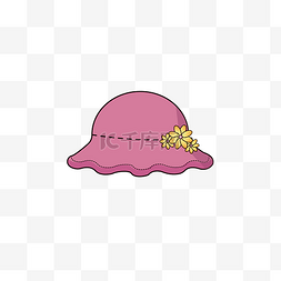 粉色婴儿帽子