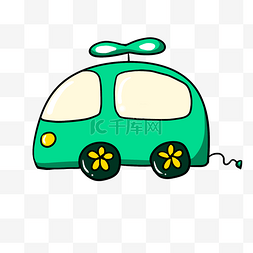 玩具车卡通图片_绿色的回力儿童玩具车