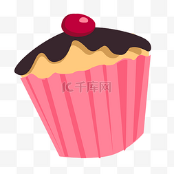 冰淇淋草莓味图片_手绘卡通美食冰淇淋蛋糕杯
