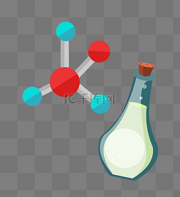 化学药品和分子结构图