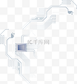蓝灰色电子科技电路图案