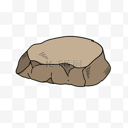 石子路面图片_卡通手绘棕色大石子