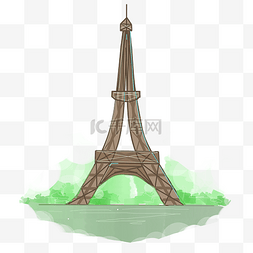 法国埃菲尔铁塔插画