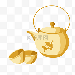 中国风茶杯手绘图片_中国风精致茶杯茶具