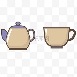 茶壶茶杯造型元素
