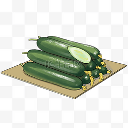 利尿解毒图片_一碟新鲜的蔬菜黄瓜