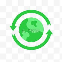 爱护地球图片_绿色爱护地球环保标志