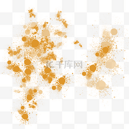 矢量墨迹墨点图片_橘色水彩墨点
