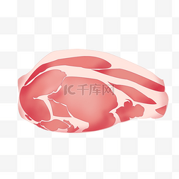 新鲜猪肉图片_一块五花猪肉插画