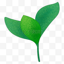 绿叶素材免费下载图片_噪点肌理绿叶插画免费下载