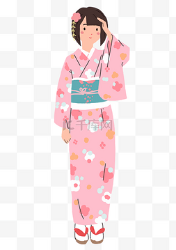 和服可爱图片_日本樱花和服女孩