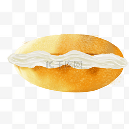 糕点蛋黄图片_手绘写实食物之各种美味面包免费