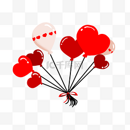 放地上的气球图片_手绘情人节气球插画