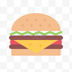 麦当劳图标图片_汉堡包卡通矢量免扣图