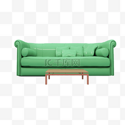 欧式家具图图片_卡通绿色沙发下载