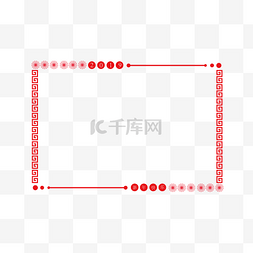 新春边框喜庆图片_红色花纹边框插画