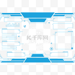 矢量蓝色科技边框